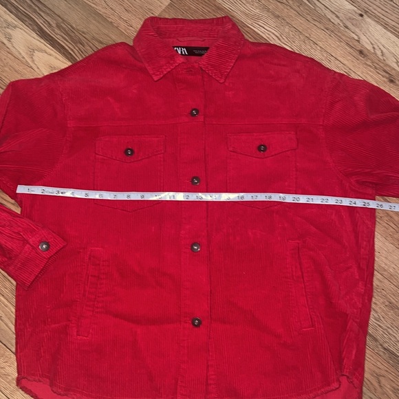 ZARA Corduroy Oversized Shacket Size Medium - Picture 10 of 13